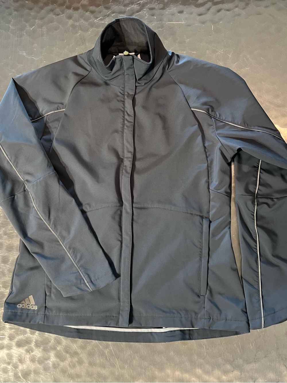 Vintage Adidas Sample Jacket Womens Large Grey Y2K Archival Track Windbreaker